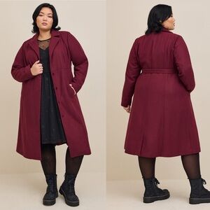 Torrid Wool Trench Coat 3X